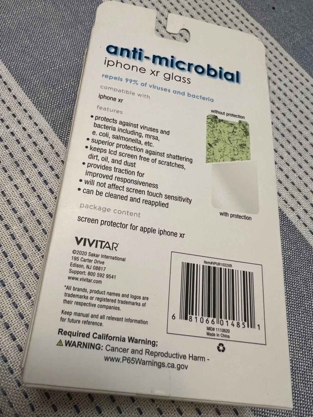 3 Anti-Microbial Screen Protector for iPhone XR - Clear